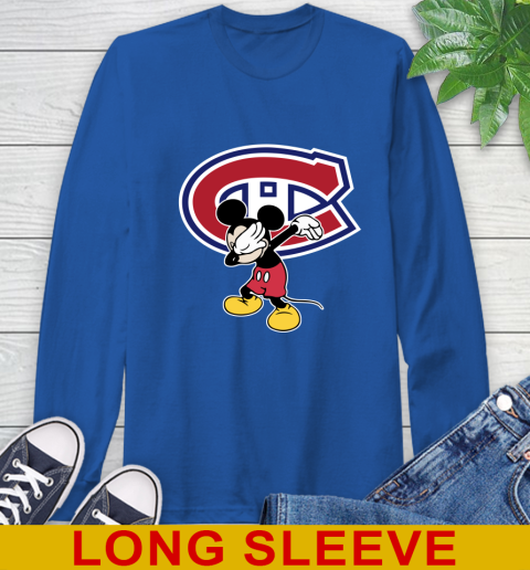 Montreal Canadiens NHL Hockey Dabbing Mickey Disney Sports Long Sleeve T-Shirt 9