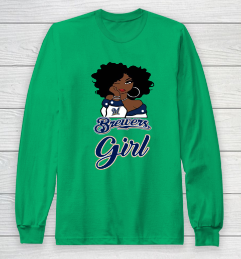 Milwaukee Brewerss Girl MLB Long Sleeve T-Shirt 7