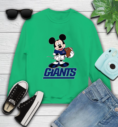 NFL Football New York Giants Cheerful Mickey Mouse Shirt Sweatshirt 7