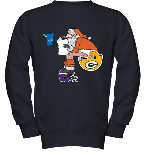 Santa Claus Chicago Bears Shit On Other Teams Christmas Youth Sweatshirt