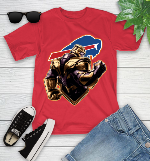 NFL Thanos Avengers Endgame Football Sports Buffalo Bills Youth T-Shirt 10