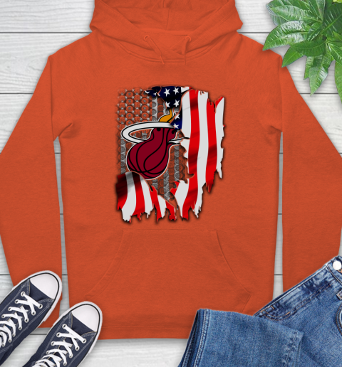 Miami Heat NBA Basketball American Flag Hoodie 4