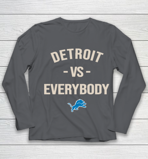 Detroit Lions Vs Everybody Youth Long Sleeve 6