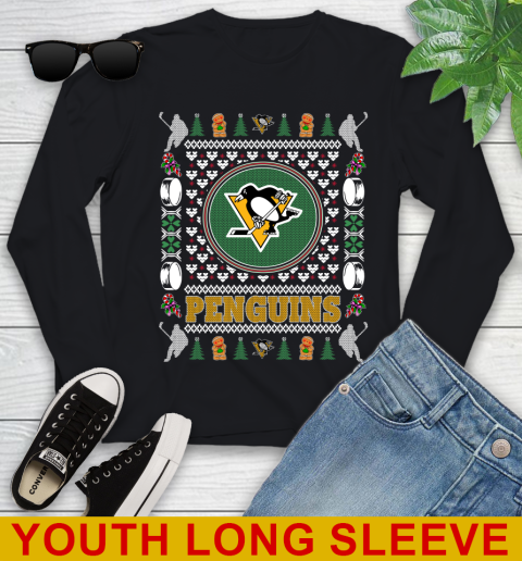 Pittsburgh Penguins Merry Christmas NHL Hockey Loyal Fan Youth Long Sleeve