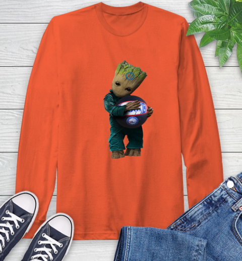 NBA Groot Guardians Of The Galaxy Basketball Sports Philadelphia 76ers Long Sleeve T-Shirt 5