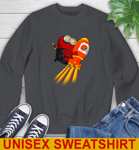NFL Football Cleveland Browns Deadpool Minion Marvel Shirt Sweatshirt 7