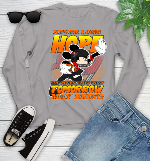 Tampa Bay Buccaneers NFL Football Mickey Disney Never Lose Hope Youth Long Sleeve 5