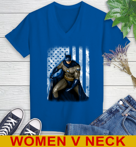 Buffalo Sabres NHL Hockey Batman DC American Flag Shirt Women's V-Neck T-Shirt 9