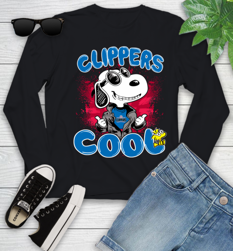 NBA Basketball LA Clippers Cool Snoopy Shirt Youth Long Sleeve