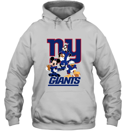 Mickey Donald Goofy The Three New York Giants Football Hoodie