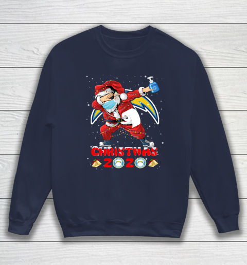 Los Angeles Chargers Funny Santa Claus Dabbing Christmas 2020 NFL Sweatshirt 2