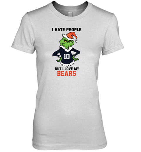 I Hate People But I Love My Bears Chicago Bears NFL Teams Premium Women's T-Shirt