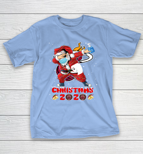 Miami Heat Funny Santa Claus Dabbing Christmas 2020 NBA T-Shirt 10