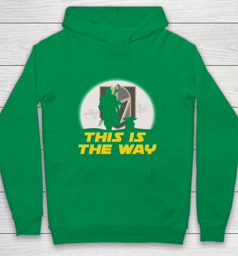 Vegas Golden Knights NHL Ice Hockey Star Wars Yoda And Mandalorian This Is The Way Youth Hoodie 4
