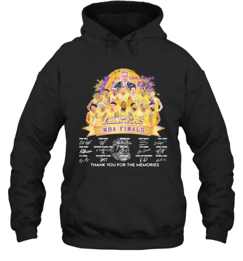 Los Angeles Lakers Nba Finals Thank For The Memories Signatures Hoodie