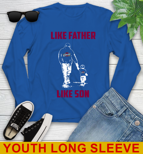 Cleveland Cavaliers NBA Basketball Like Father Like Son Sports Youth Long Sleeve 10