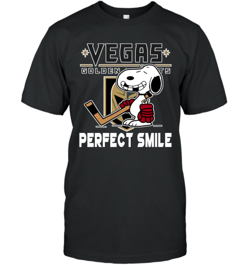 NHL Vegas Golden Knights Snoopy Perfect Smile The Peanuts Movie Hockey T Shirt