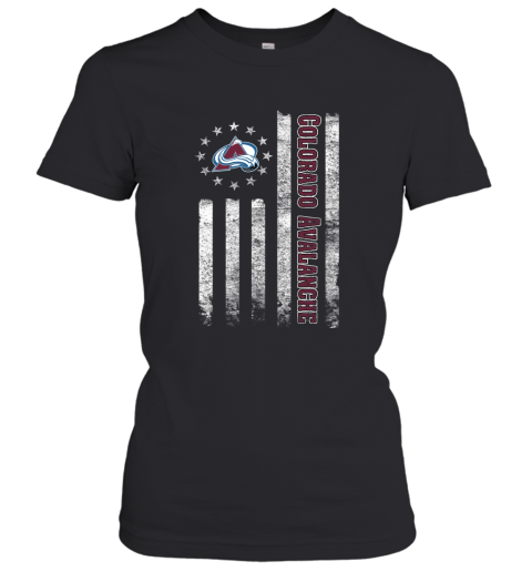 NHL American Flag Hockey Sports Colorado Avalanche Women's T-Shirt