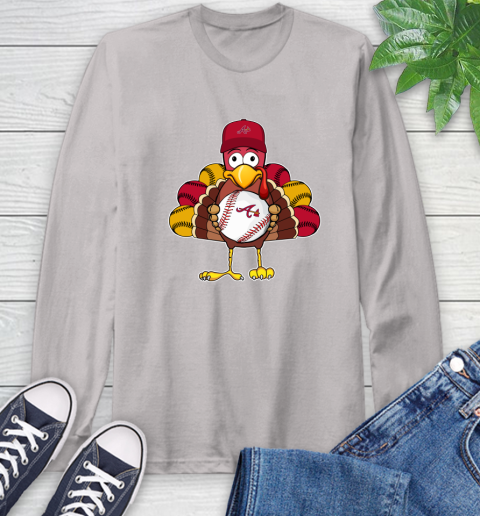 Atlanta Braves Turkey thanksgiving Long Sleeve T-Shirt 12