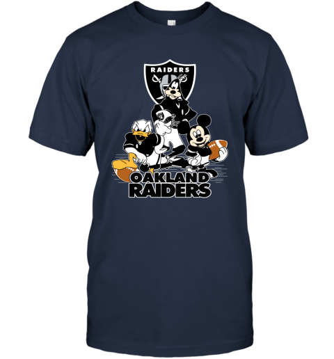 NFL Oakland Raiders Mickey Mouse Donald Duck Goofy Football Shirt T Shirt