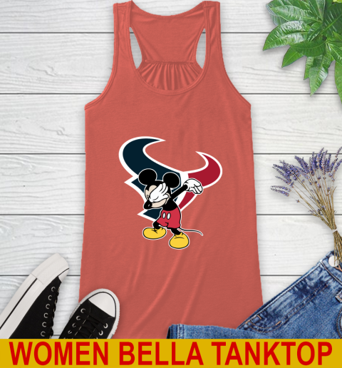 Houston Texans NFL Football Dabbing Mickey Disney Sports Racerback Tank 4