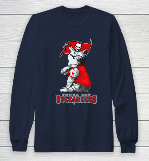 NFL Football My Cat Loves Tampa Bay Buccaneers Long Sleeve T-Shirt 2