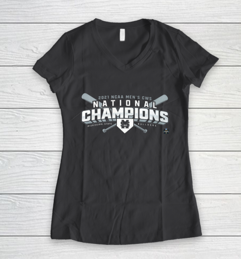 Mississippi State National Championship 2021 Women's V-Neck T-Shirt 6