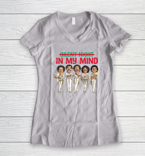 In My Mind Black African American Family Matching Christmas Women's V-Neck T-Shirt
