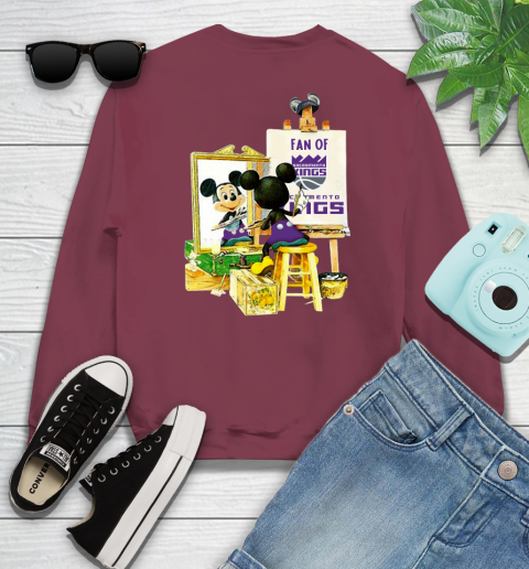 NBA Basketball Sacramento Kings Mickey Drawing Shirt 29
