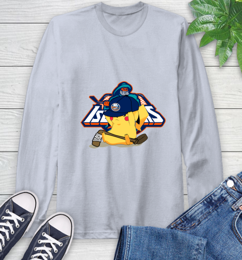 NHL Pikachu Hockey Sports New York Islanders Long Sleeve T-Shirt 6