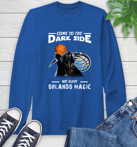 NBA Come To The Dark Side We Have Orlando Magic Star Wars Darth Vader Basketball Long Sleeve T-Shirt 10