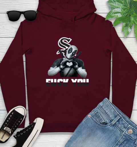 MLB Chicago White Sox Deadpool Love You Fuck You Baseball Sports Youth Hoodie 7