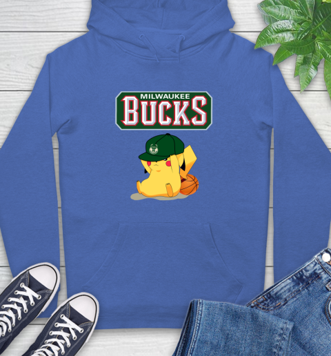 NBA Pikachu Basketball Sports Milwaukee Bucks Hoodie 9