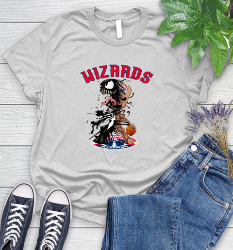 NBA Washington Wizards Basketball Venom Groot Guardians Of The Galaxy Women's T-Shirt