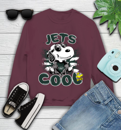 NFL Football New York Jets Cool Snoopy Shirt Youth Sweatshirt 3