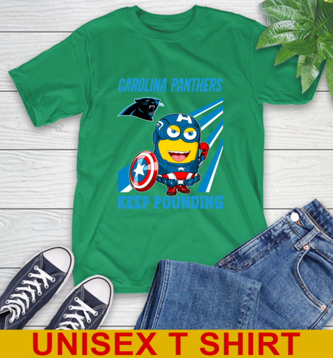 NFL Football Carolina Panthers Captain America Marvel Avengers Minion Shirt T-Shirt 7
