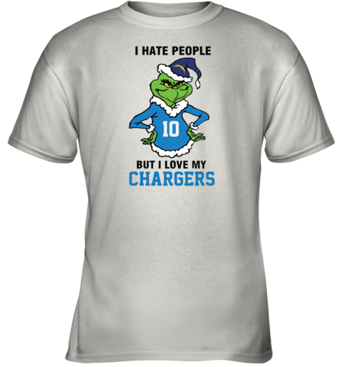 I Hate People But I Love My Los Angeles Chargers Los Angeles Chargers NFL Teams Youth T-Shirt