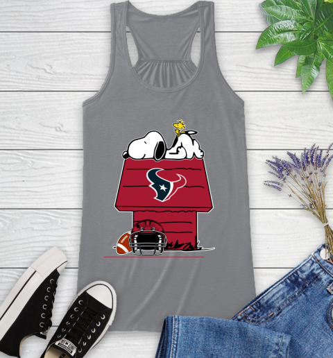 Houston Texans NFL Football Snoopy Woodstock The Peanuts Movie Racerback Tank 5