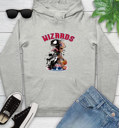 NBA Washington Wizards Basketball Venom Groot Guardians Of The Galaxy Youth Hoodie