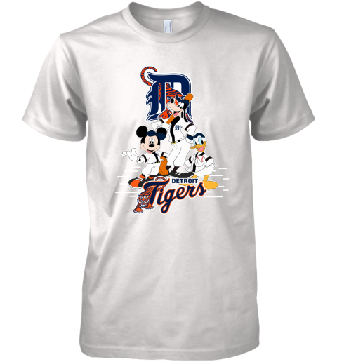 Detroit Tigers Mickey Donald And Goofy Baseball Premium Men's T-Shirt