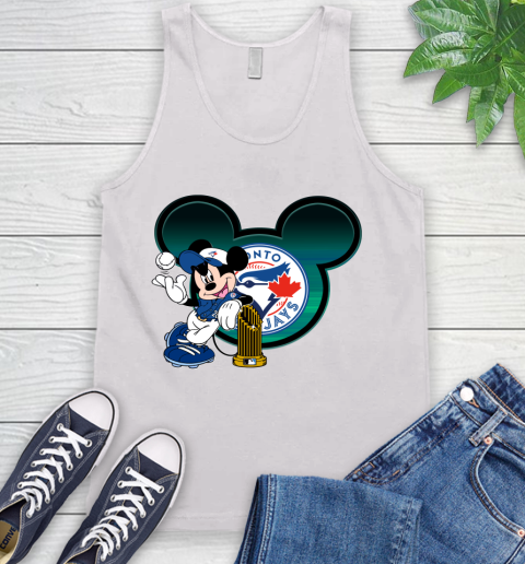 MLB Toronto Blue Jays The Commissioner's Trophy Mickey Mouse Disney Tank Top