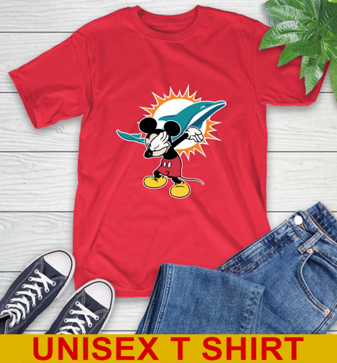 Miami Dolphins NFL Football Dabbing Mickey Disney Sports T-Shirt 10