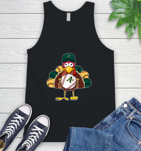 Oakland Athletics Turkey thanksgiving Tank Top 2