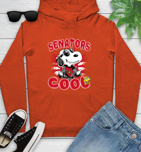 NHL Hockey Ottawa Senators Cool Snoopy Shirt Youth Hoodie 4