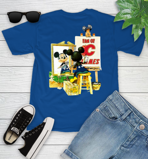 NHL Hockey Calgary Flames Mickey Drawing Shirt 103