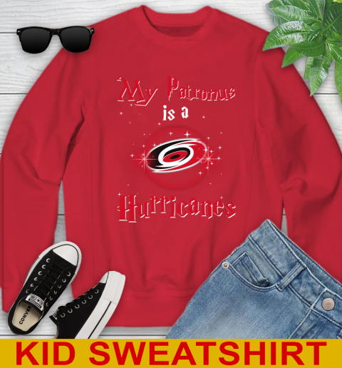NHL Hockey Harry Potter My Patronus Is A Carolina Hurricanes Youth Sweatshirt 7