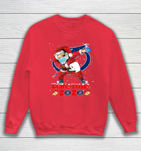 Tampa Bay Lightning Funny Santa Claus Dabbing Christmas 2020 NHL Sweatshirt 7