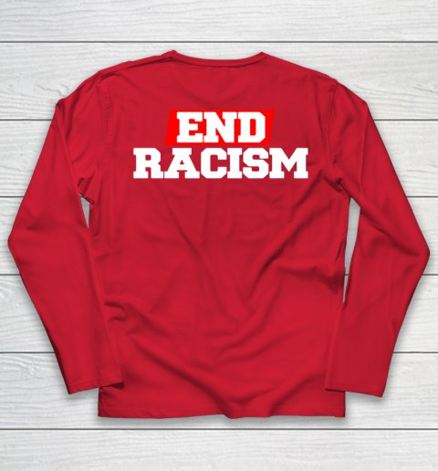 NFL End Racism Print In Front And Back Youth Long Sleeve 16