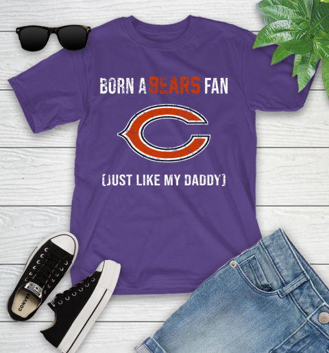 NFL Chicago Bears Football Loyal Fan Just Like My Daddy Shirt Youth T-Shirt 3