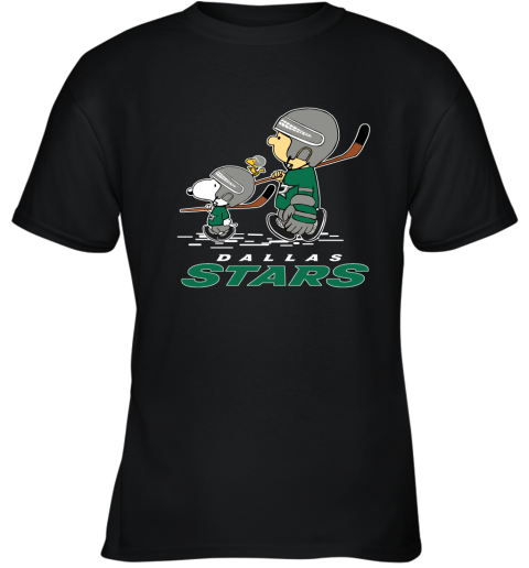 Let's Play Dallas Star Ice Hockey Snoopy NHL Youth T-Shirt